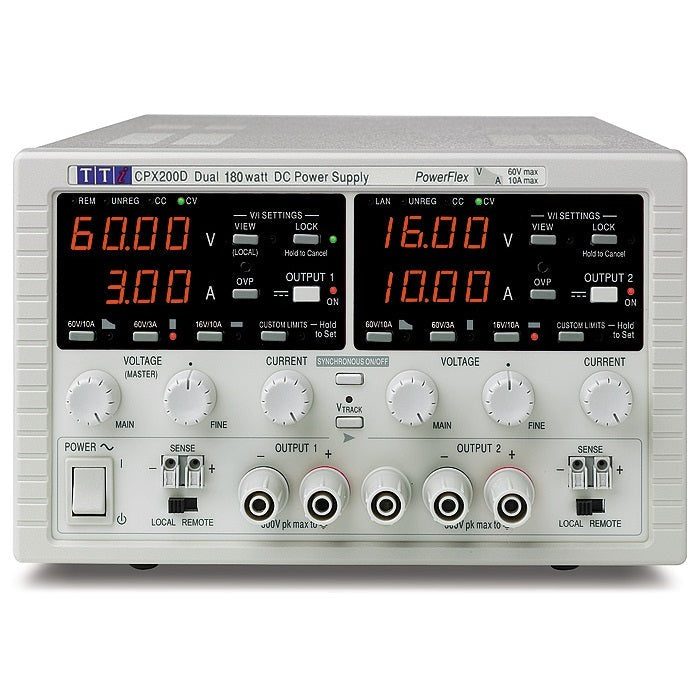 Aim-TTi CPX200DP Strömförsörjning Tvilling 180W 'PowerFlex' Max 60V eller 10A