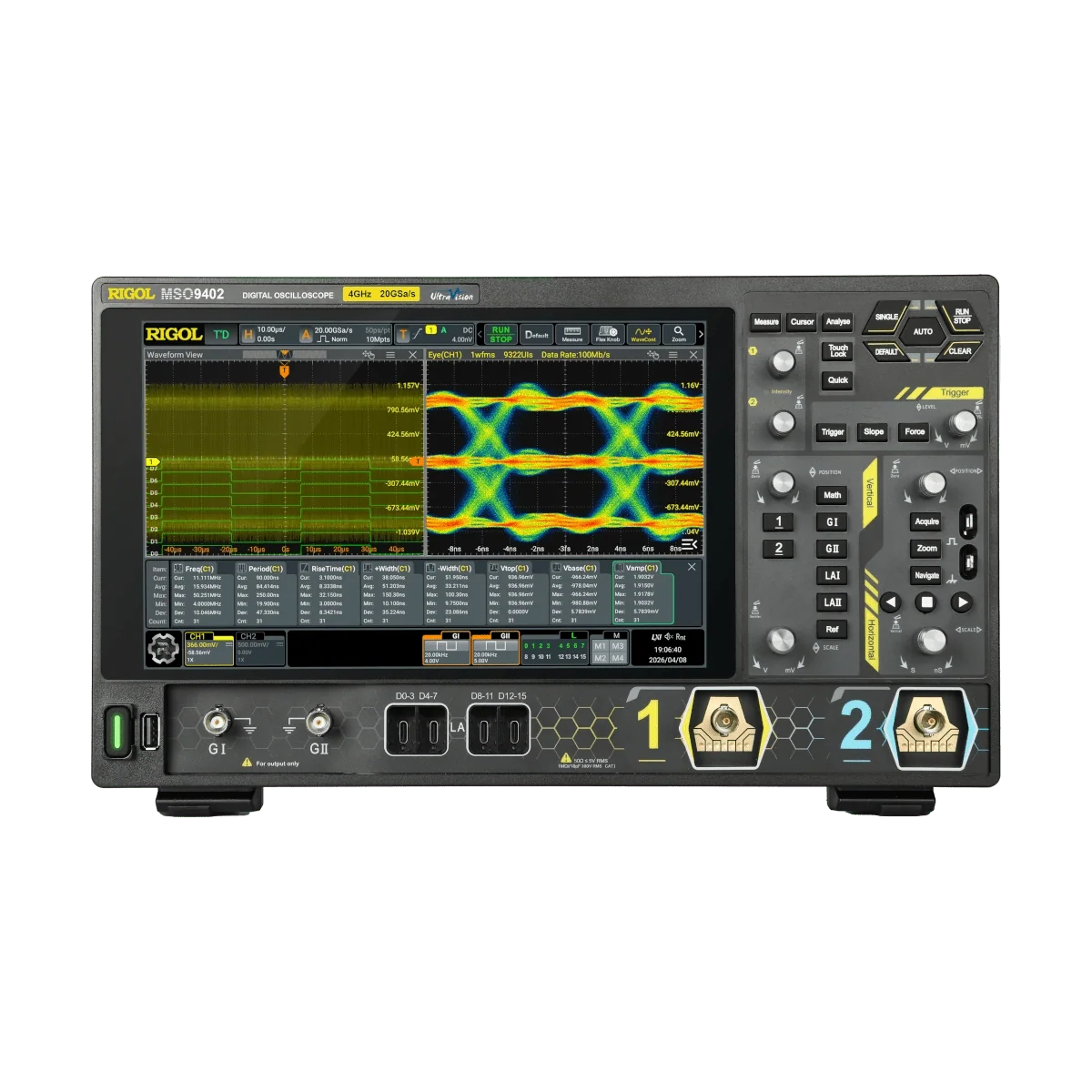 RIGOL MSO9402 4 GHz Oscilloscope Front