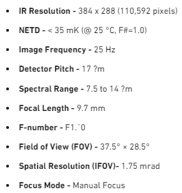 Hikmicro M30 Data