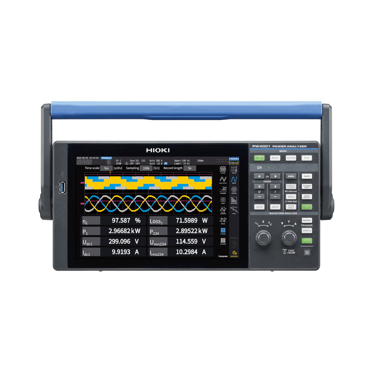 Hioki PW4001-05 Power Analyzer / D/A output, Motor analysis, External power source