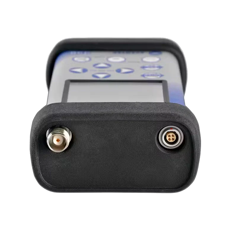 Close-up of a Svantek SVAN 958A Four Channel Sound & Vibration Meter with control buttons and connectors on a white background