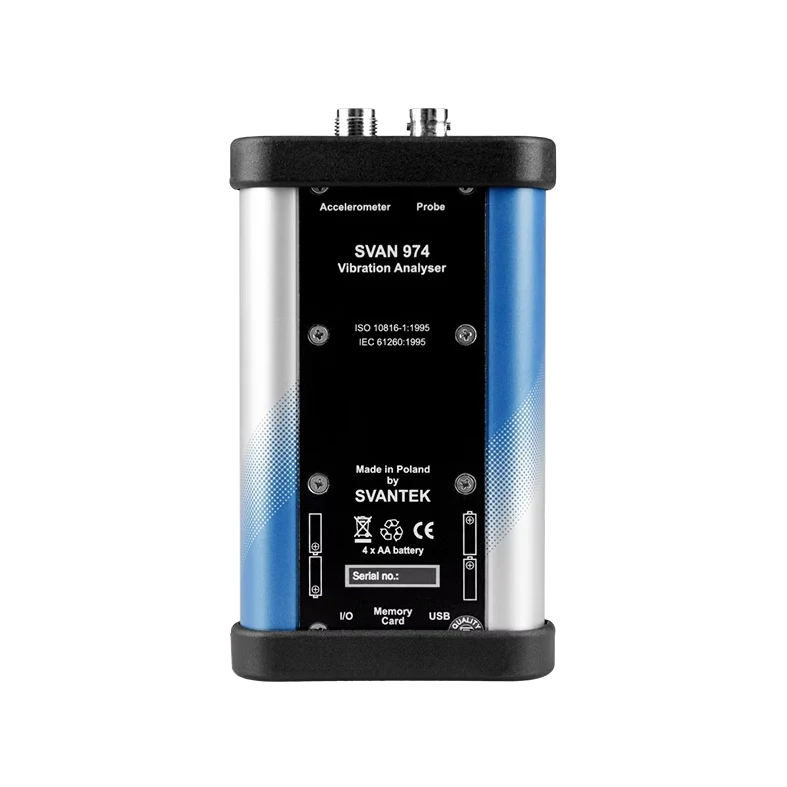 Svantek SVAN 974 Vibration Analyser on a white background