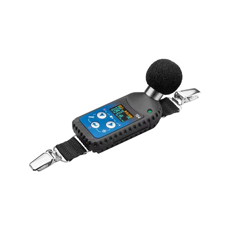 Svantek SV 104A Personal Noise Dosimeter with digital display on a white background