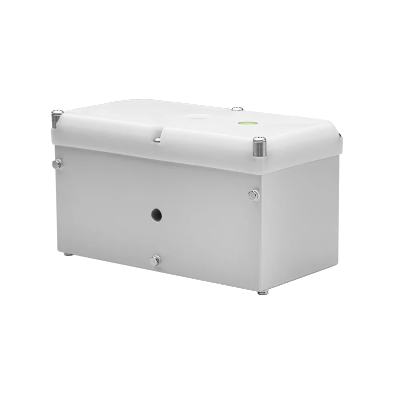 Svantek SV 804 Wireless Triaxial Vibration Monitor with silver handles on a white background